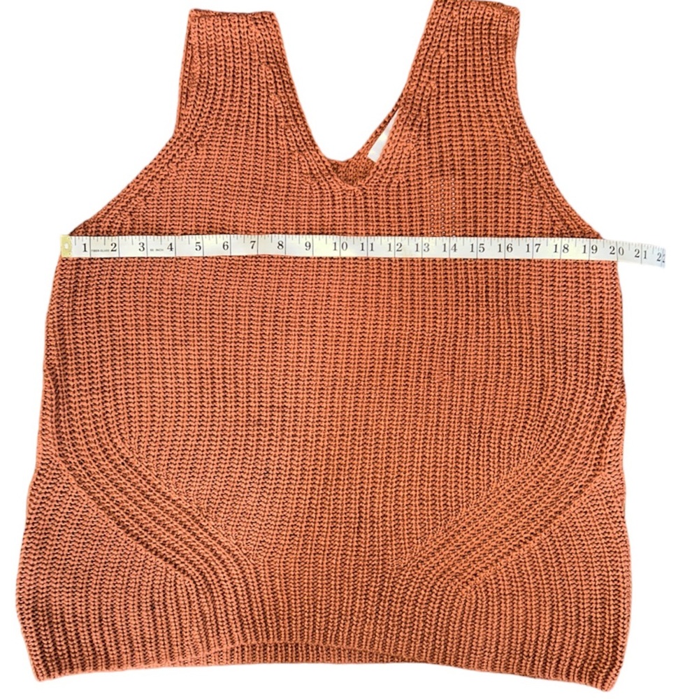 LOFT Rust Knit V-Neck Tank Top - Picture 9 of 10